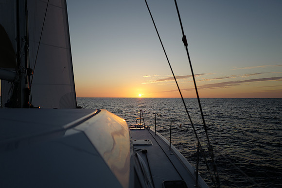 Sunset, leaving Lanzarote
