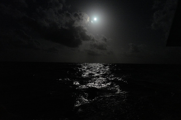 At night, middle of Atlantic